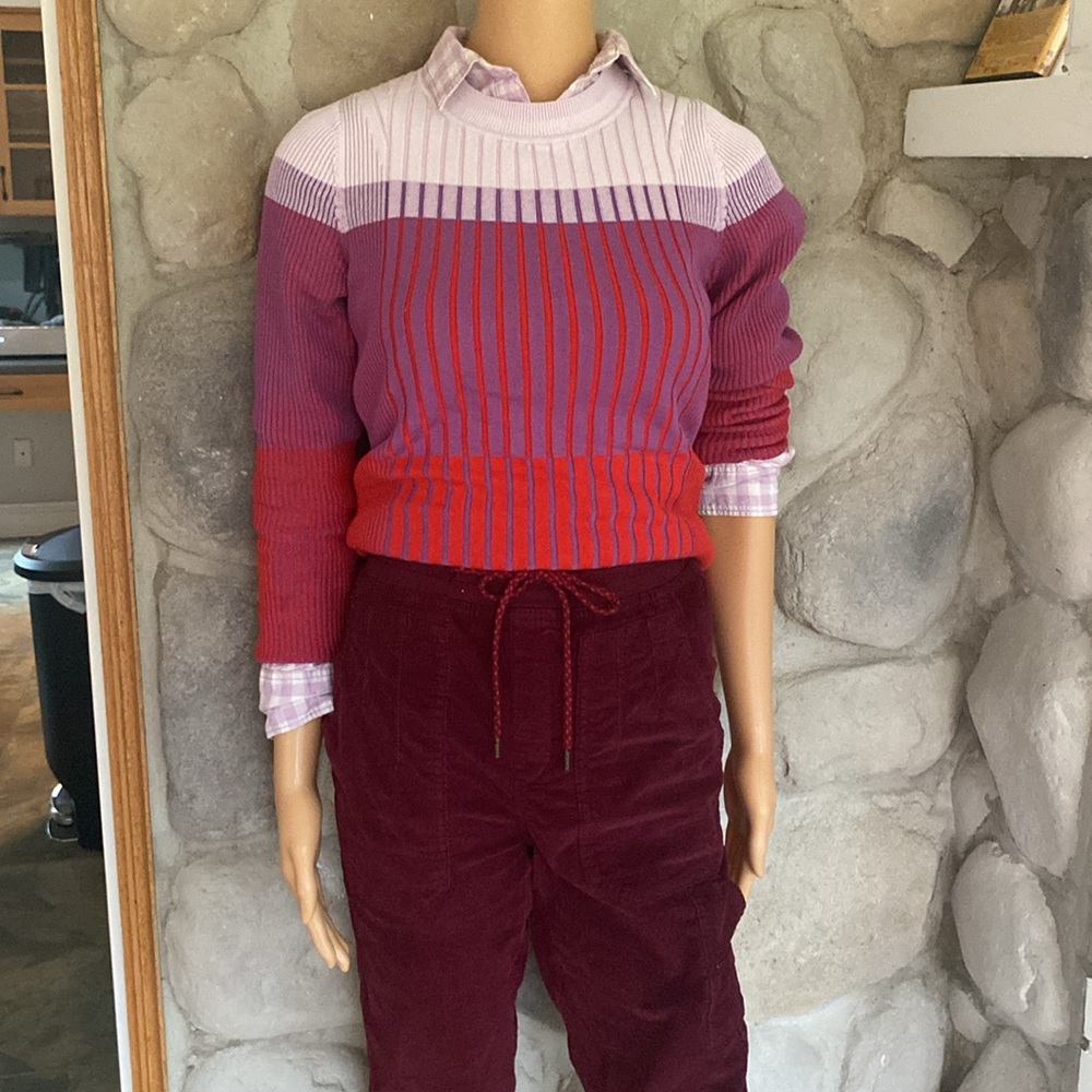 GOODBYE  🌻 anthropology courdaroy burgundy cargo joggers - Picture 8 of 11